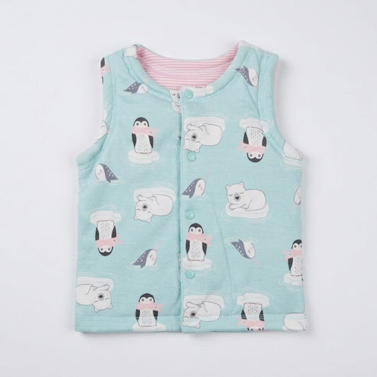 Girls Sleeveless jacket blue Zubaidas