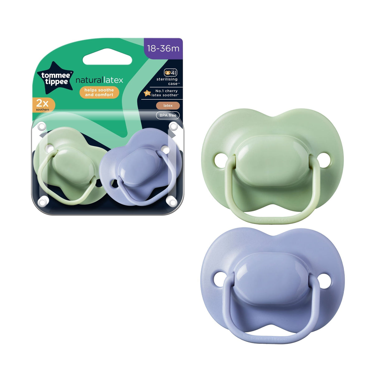 Cherry Latex Soother 2-PK Tommee Tippee 18-36M - 433534