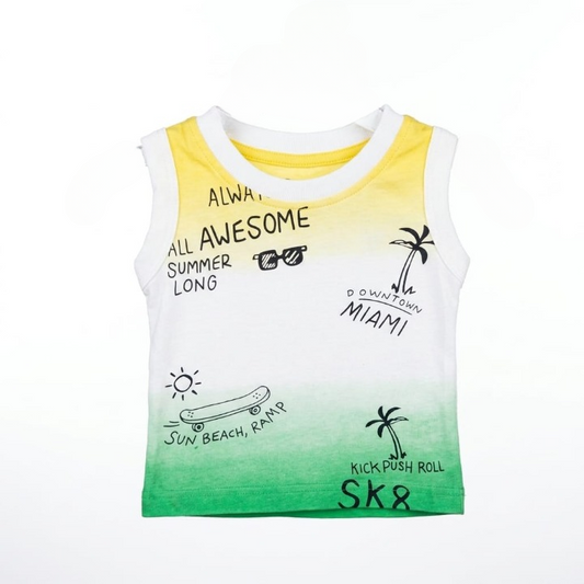 Baby Boy Sleeveless Graphic Sando- Zubaidas
