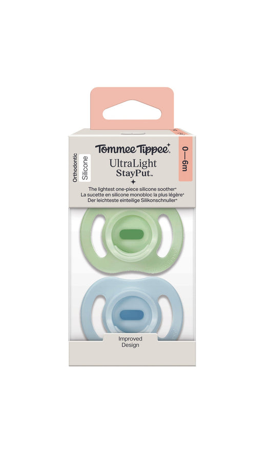 Tommee Tippee Ultra Light Silicone Soother 0-6M Pack Of 2