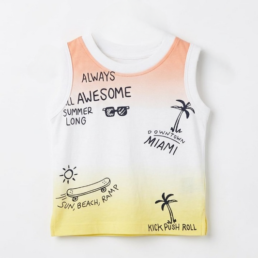 Baby Boy Sleeveless Graphic T-Shirt Tank Top Zubaidas