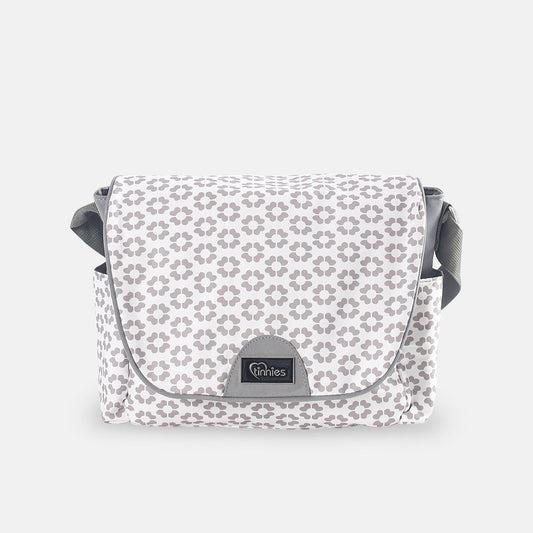 COMPACT DIAPER BAG WITH CHANGING PAD – GREY