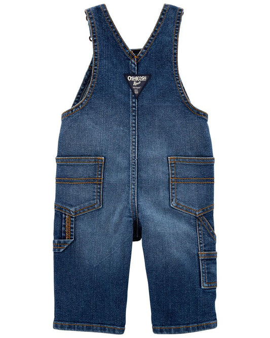 Baby Stretch Denim Classic Overalls - Dark Wash