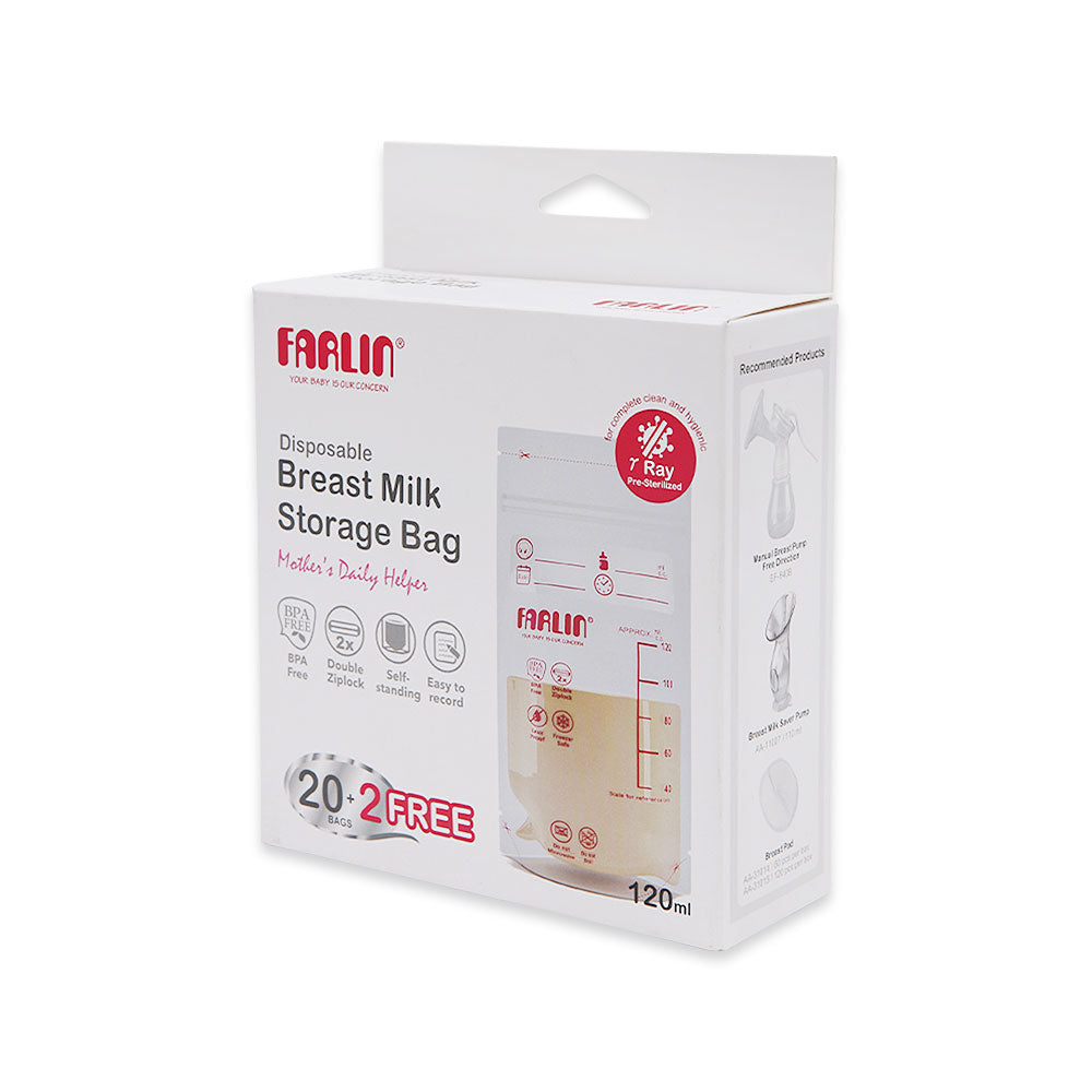 MILK STORAGE BAG 120ML PK-20+2