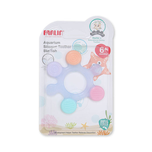 SILICONE GUM SOOTHER - INDIGO STARFISH