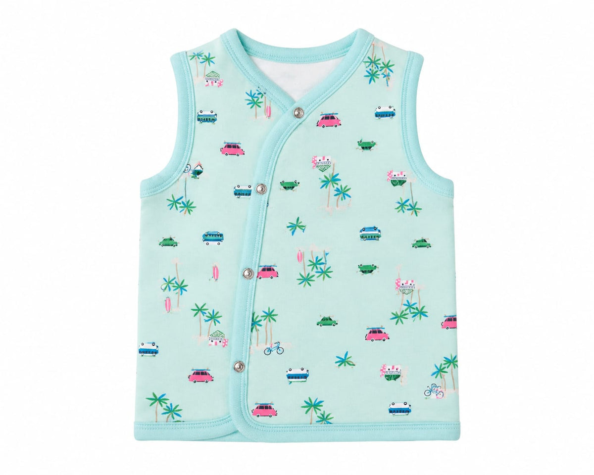 Girls Sleeveless jacket Green  Zubaidas