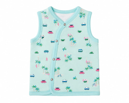 Girls Sleeveless jacket Green  Zubaidas