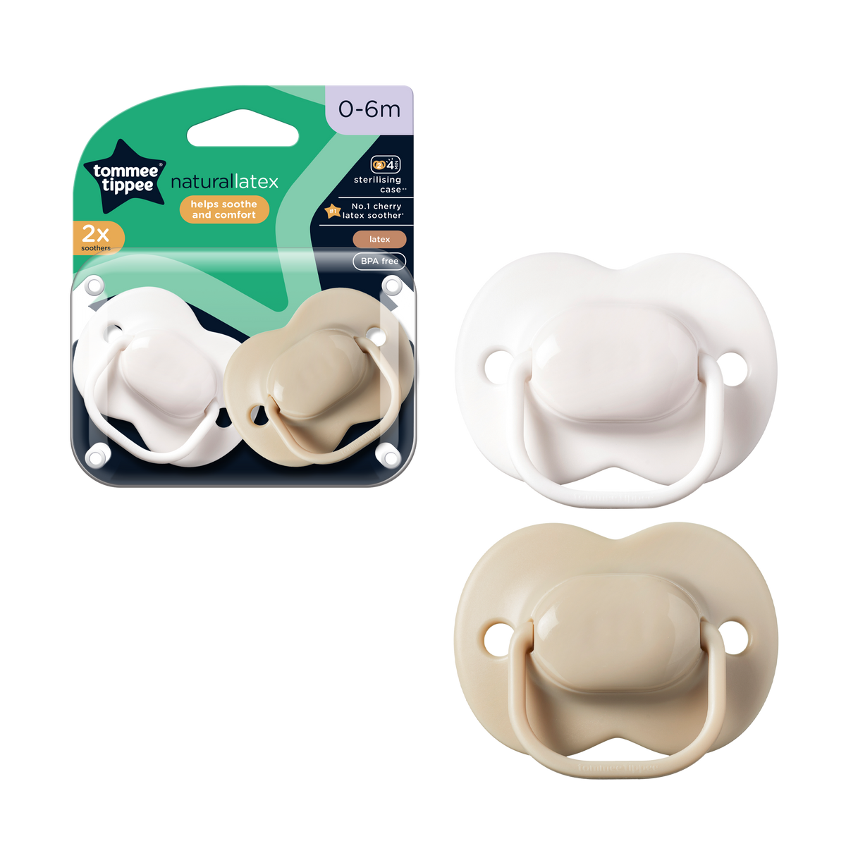 Cherry Latex Soother 2-PK Tommee Tippee 0-6M - 433532