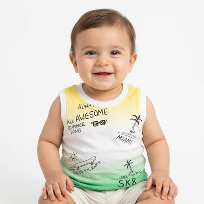 Baby Boy Sleeveless Graphic Sando- Zubaidas