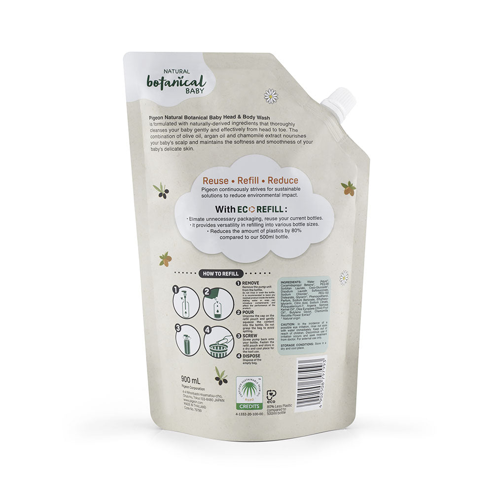 Baby Head & Body Wash Refill 900Ml