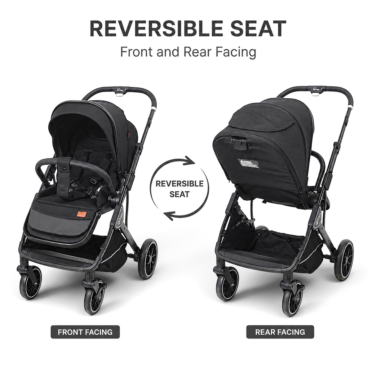 TINNIES REVERSIBLE STROLLER BLACK