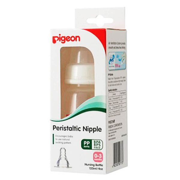 PIGEON NURSING BOTTLE WITH PERISTALTIC NIPPLE (PP)