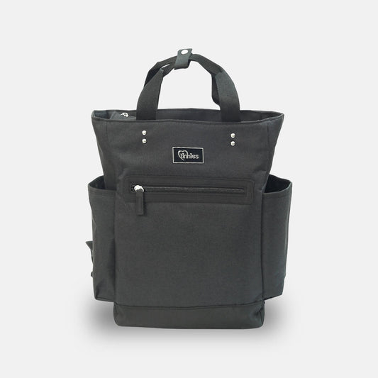 Baby Diaper Bag Pack Minimal Textured Black