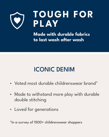 Knit Denim Overalls - Degrassi Wash - Baby Girl