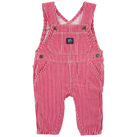 Baby Stretchy Hickory Stripe Overalls