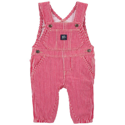 Baby Stretchy Hickory Stripe Overalls