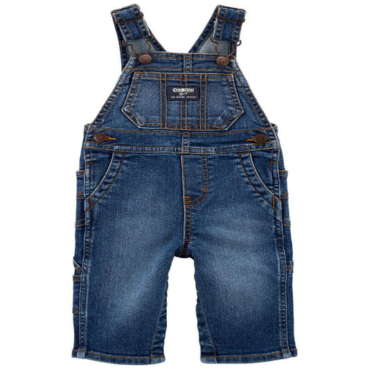 Baby Stretch Denim Classic Overalls - Dark Wash