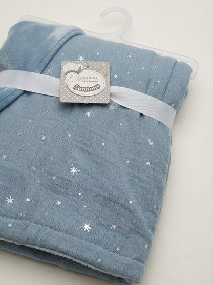 Blue Starry Soft Baby Blanket-Zubaidas