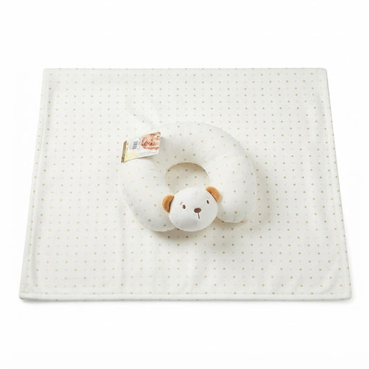 Baby Fleece Blanket and U-Shaped Neck Pillow Set - Zubaidas