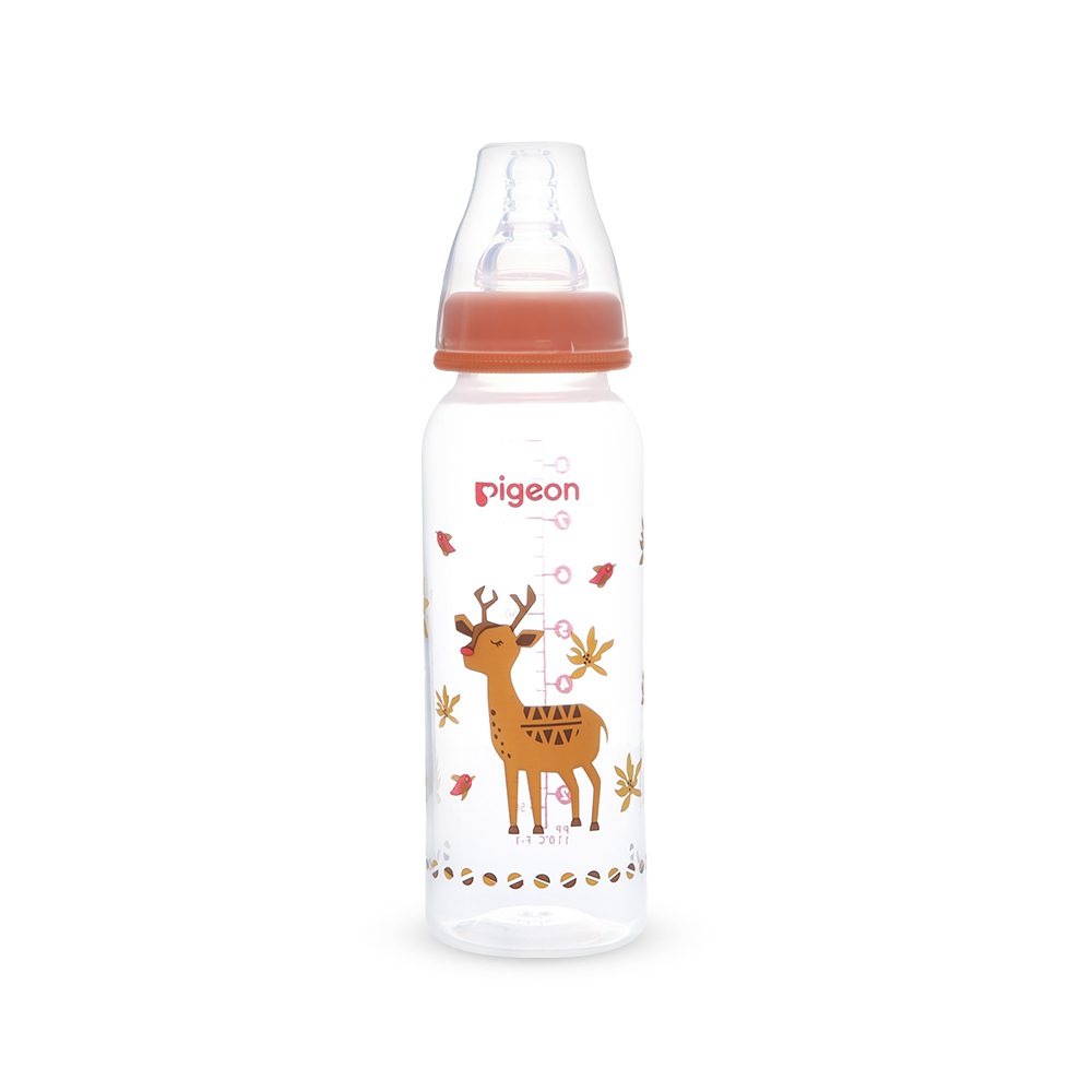 PIGEON COLORFUL ERGONOMIC BABY BOTTLE – 4+ MONTHS