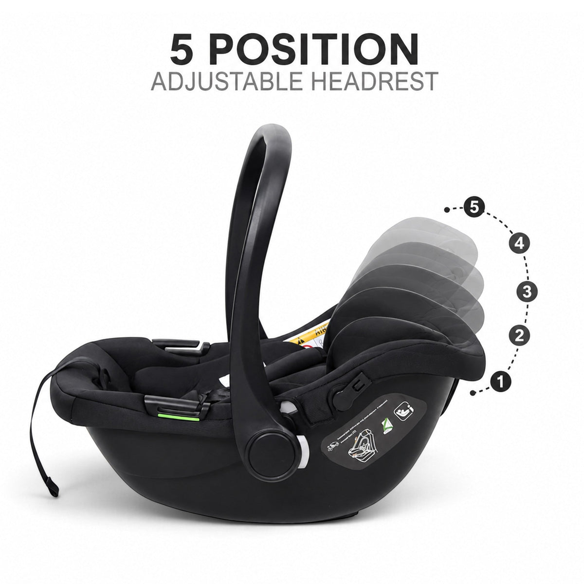 TINNIES INFANT BABY CARRIER CAR SEAT BLACK