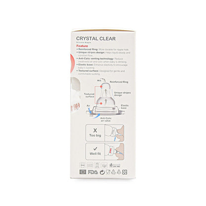 WIDE NECK GLASS FEEDING BOTTLE 120 ML