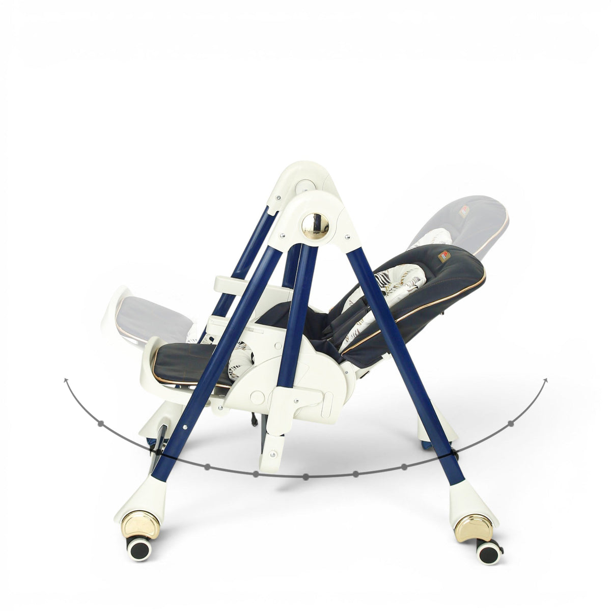 TINNIES BABY HIGH CHAIR W/SWING - BLUE