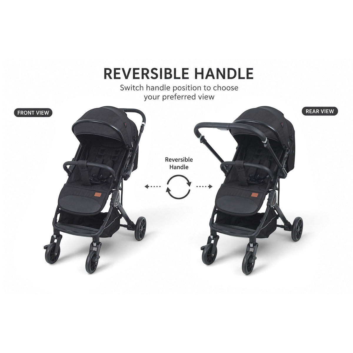 TINNIES TRAVEL STROLLER BLACK
