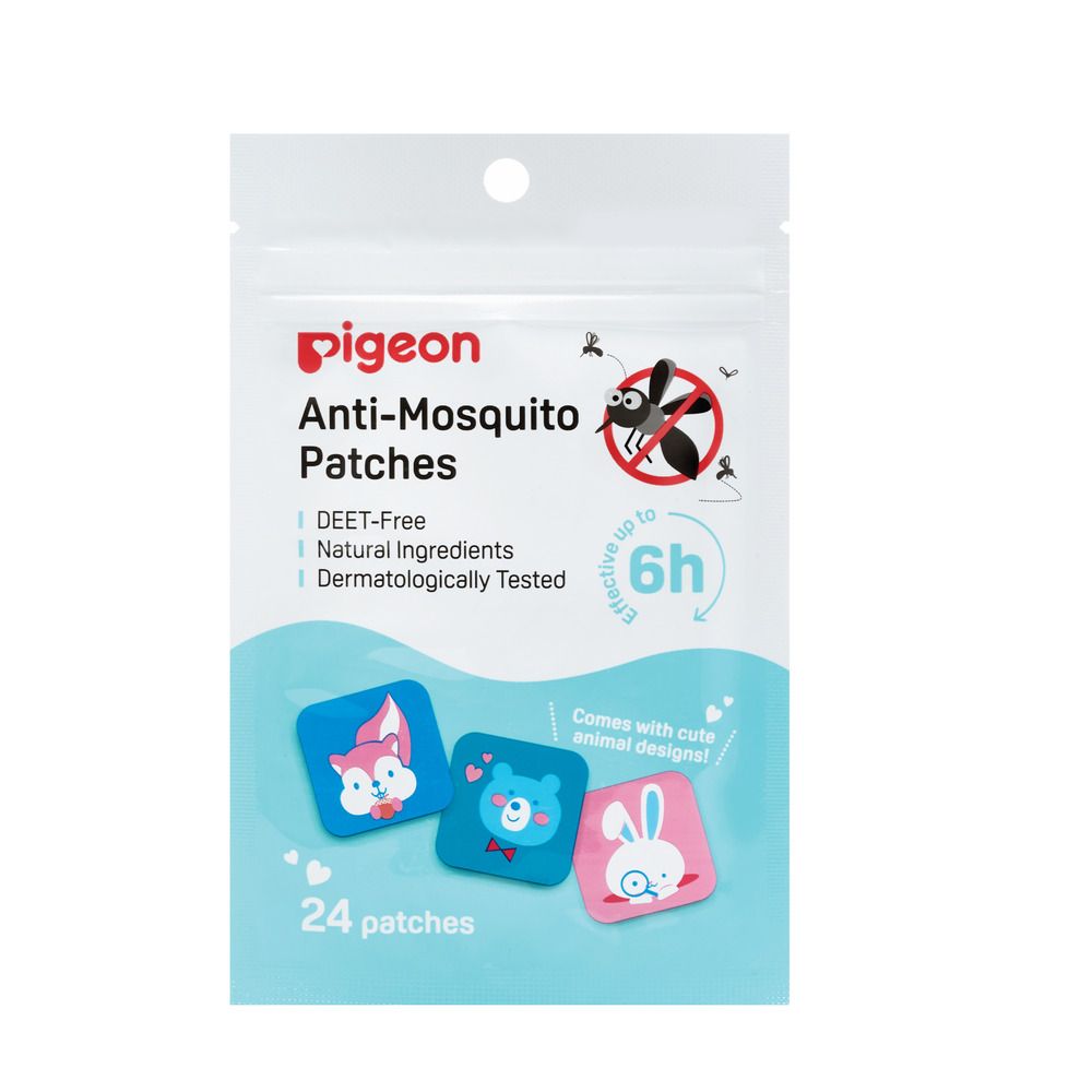 PIGEON DEET-FREE BABY MOSQUITO REPELLENT PATCHES (24 patches)