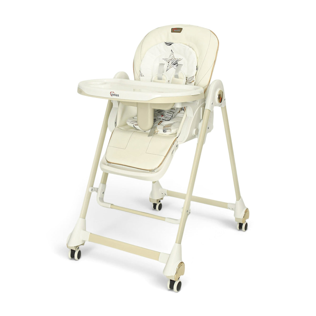 TINNIES BABY HIGH CHAIR W/SWING - WHITE
