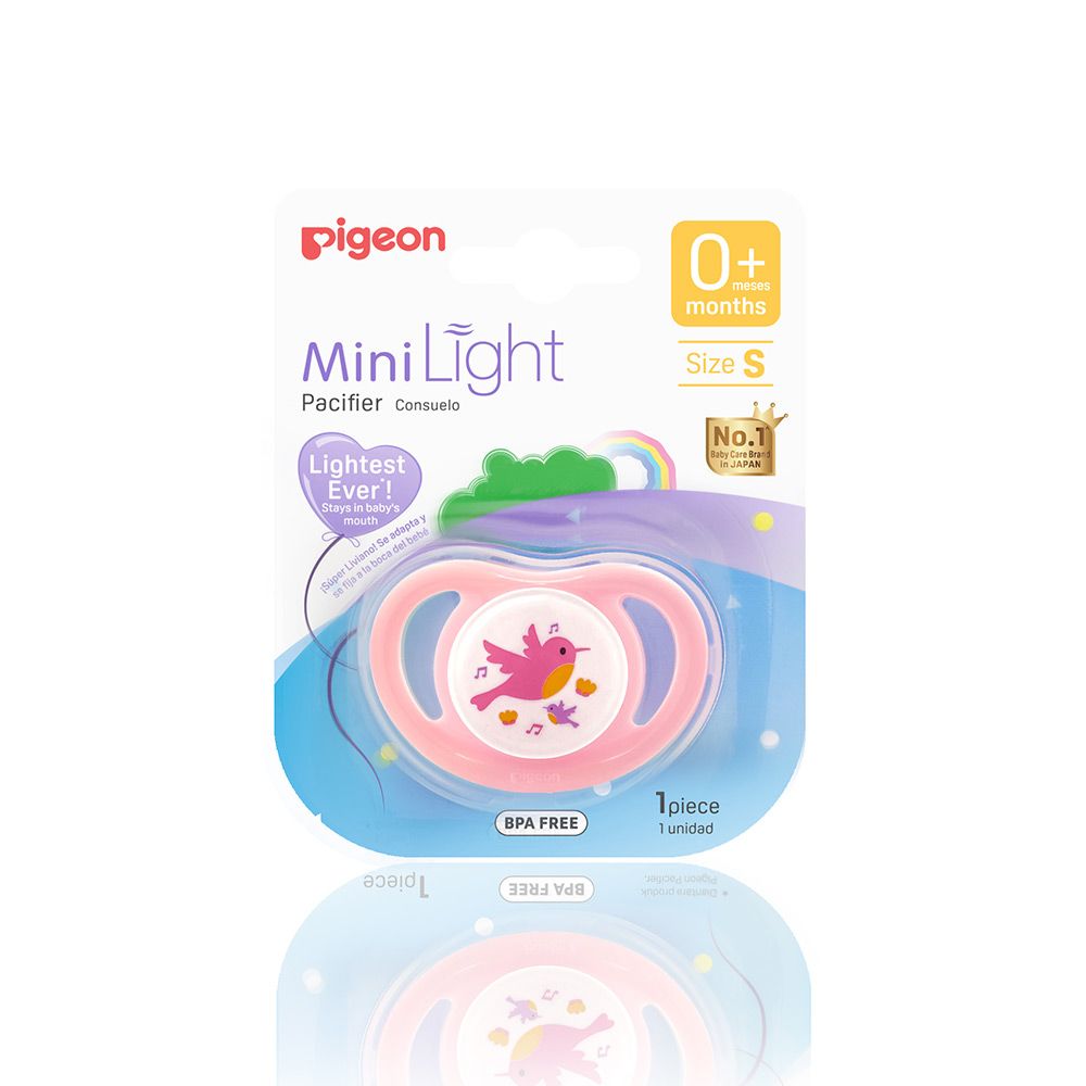 BABY PACIFIER – BIRD MOTIF (0–6 MONTHS)