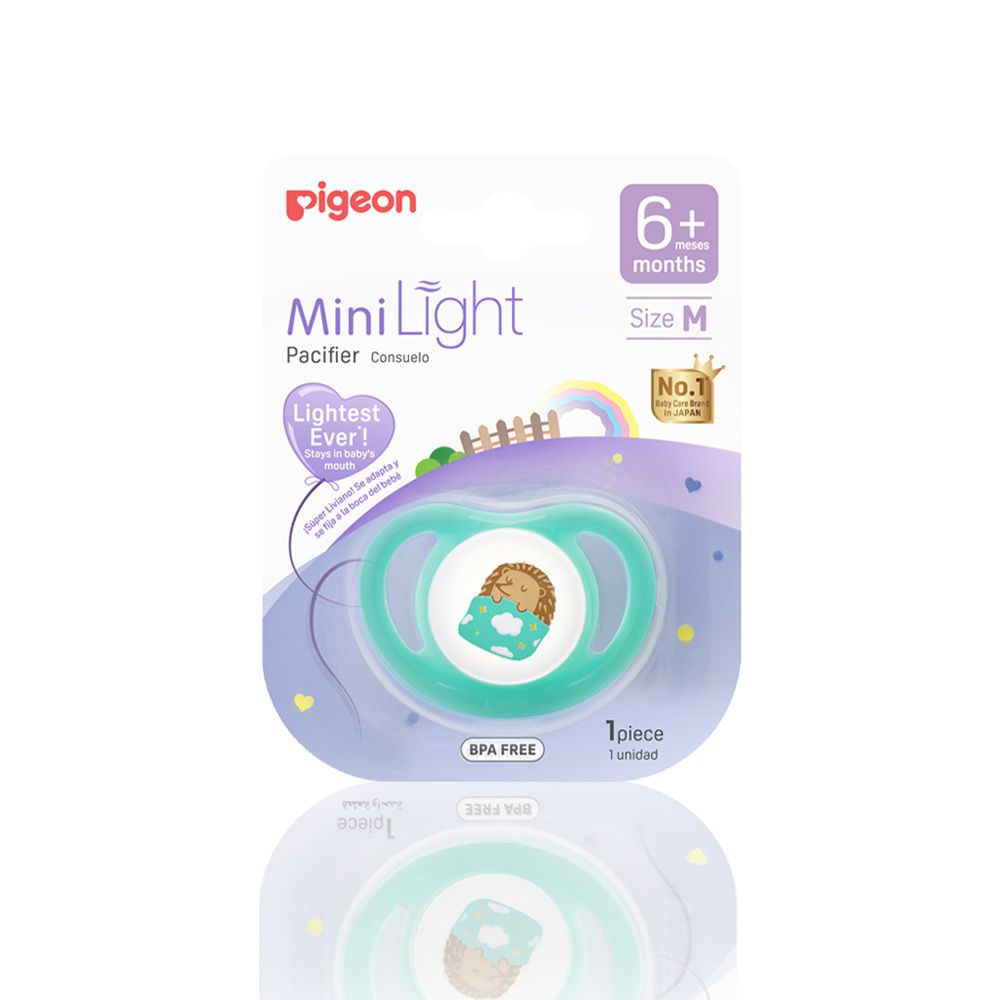 BABY PACIFIER – HEDGEHOG MOTIF (6–18 MONTHS)