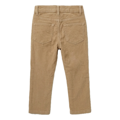 Boys' Slim Fit Corduroy Trousers – Sand Beige Zubaidas