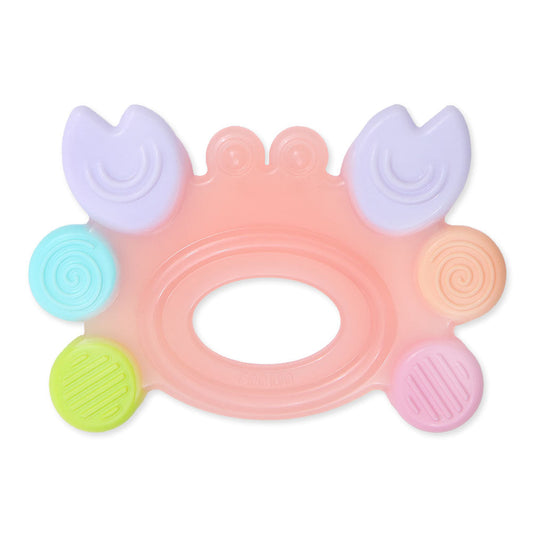 SILICONE GUM SOOTHER - PEACH CRAB