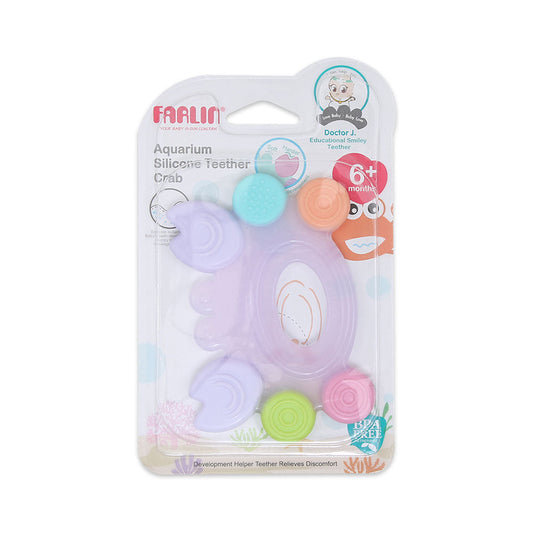 SILICONE GUM SOOTHER - LAVENDAR CRAB