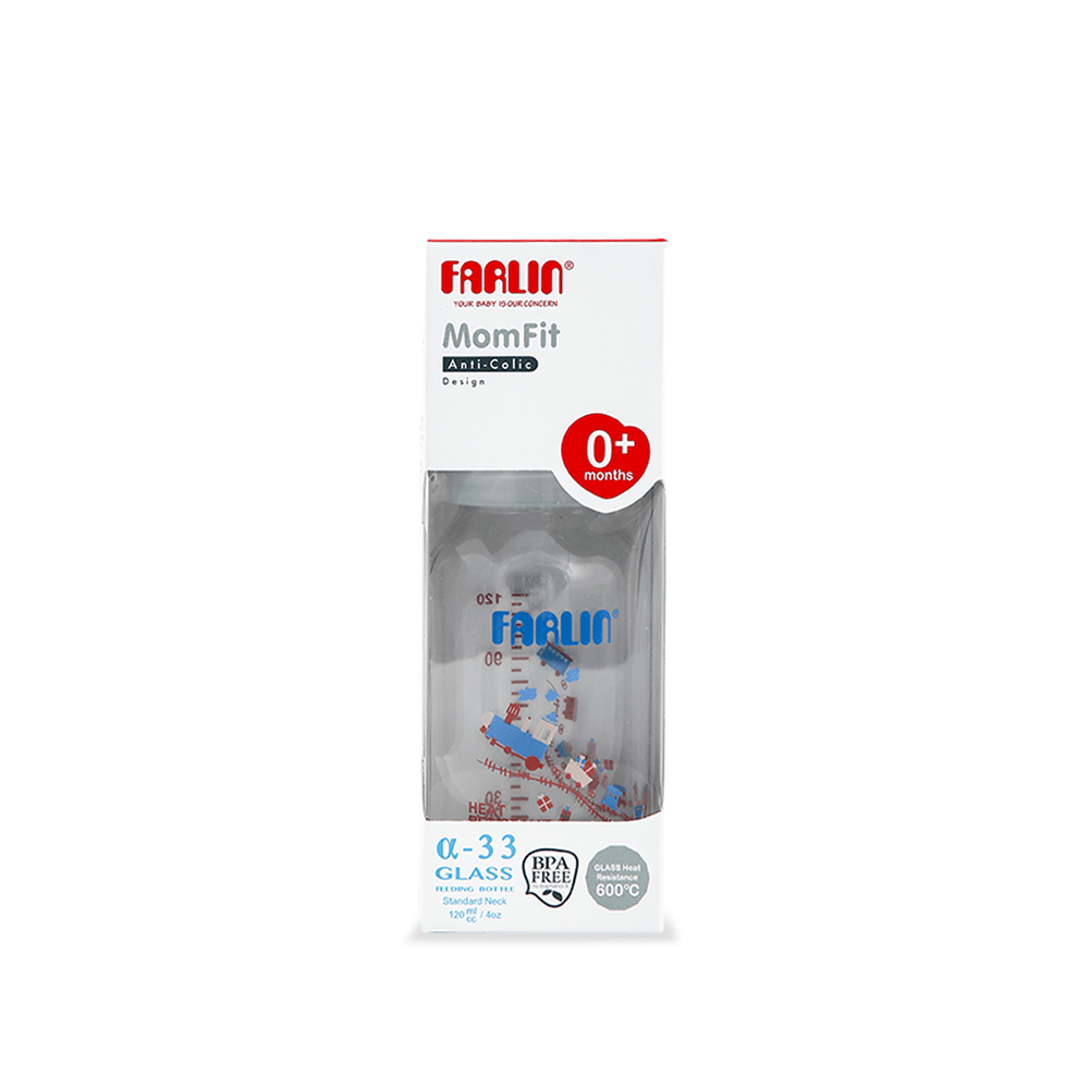 GLASS FEEDING BOTTLE 4OZ (HEAT RESISTANT)