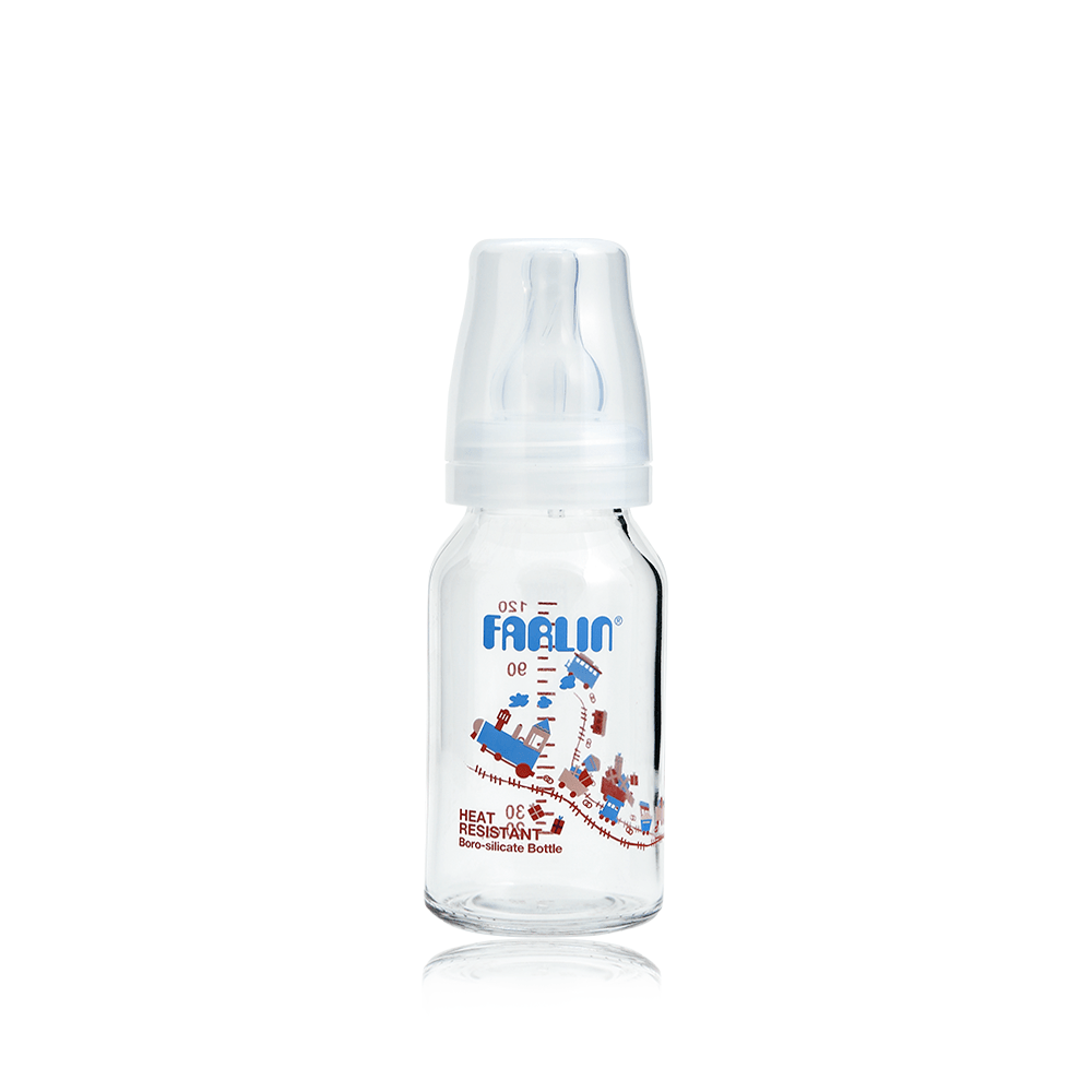 GLASS FEEDING BOTTLE 4OZ (HEAT RESISTANT)