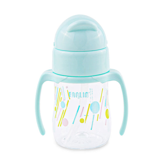 STRAW DRINKING CUP W/HANDLE 150ML-GREEN
